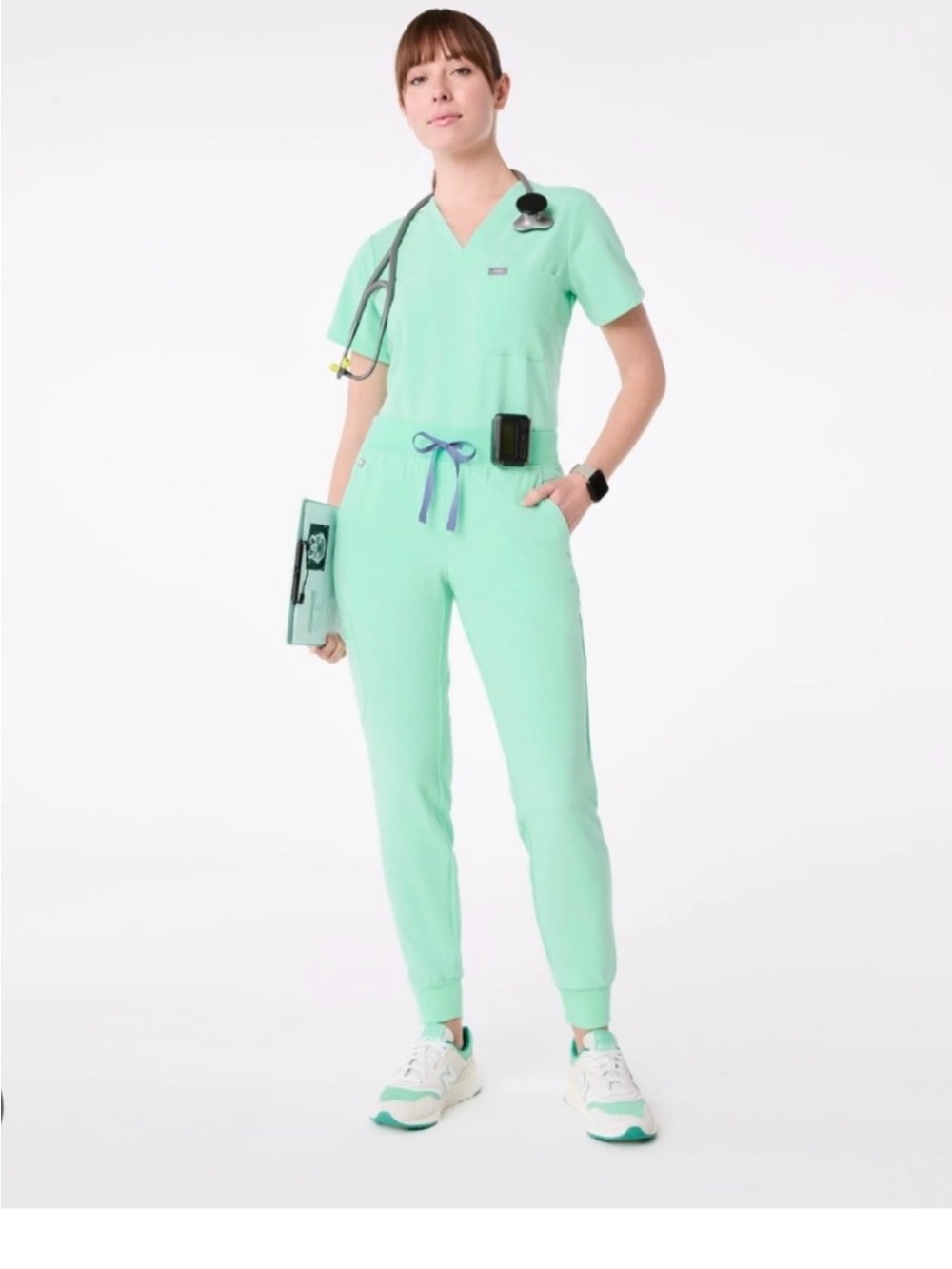 Unbranded Women’s Mint Green Medical Scrub Jumpsuit